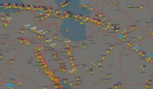 Авиакомпании используют воздушное пространство Грузии вместо иранского