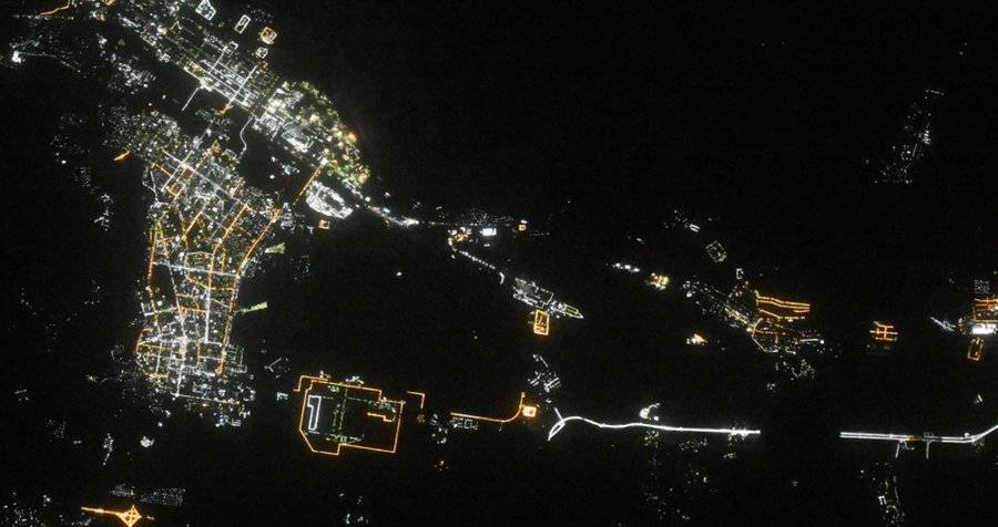 "Роскосмос" показал, как выглядят города с околоземной орбиты