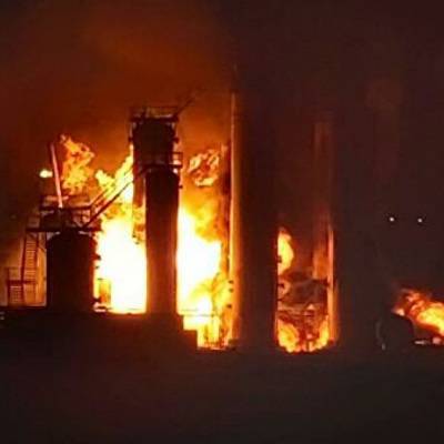 На нефтеперерабатывающем заводе в городе Ухта произошел пожар