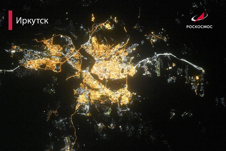 «Роскосмос» показал города России с околоземной орбиты