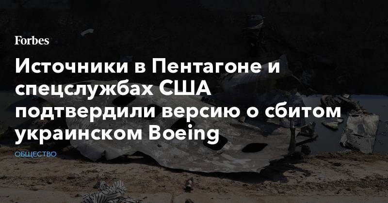 Источники в Пентагоне и спецслужбах США подтвердили версию о сбитом украинском Boeing