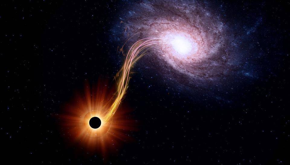 Ученые нашли гигантскую черную дыру в “паутине” из шести галактик