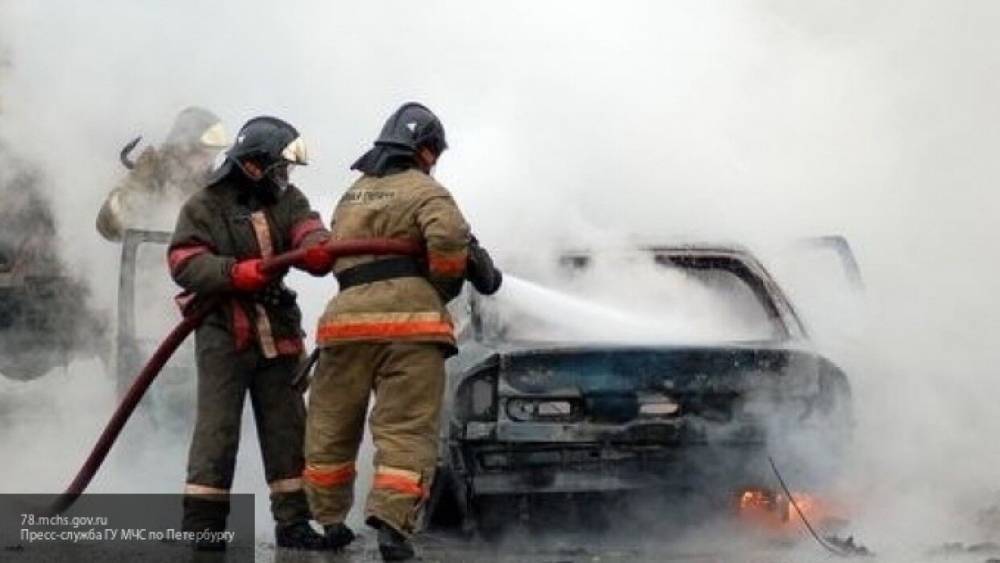 Взрыв машины московского бизнесмена попал на видео