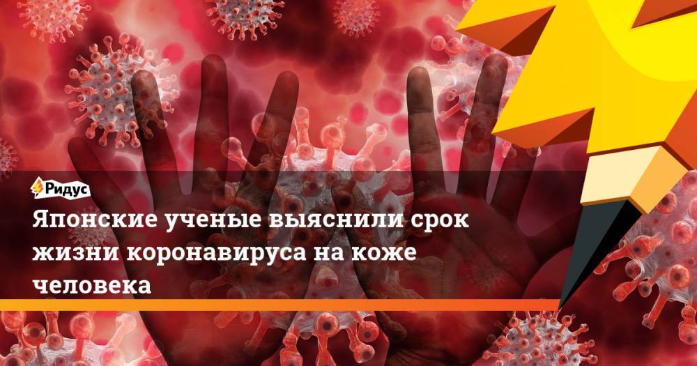 Японские ученые выяснили срок жизни коронавируса на коже человека