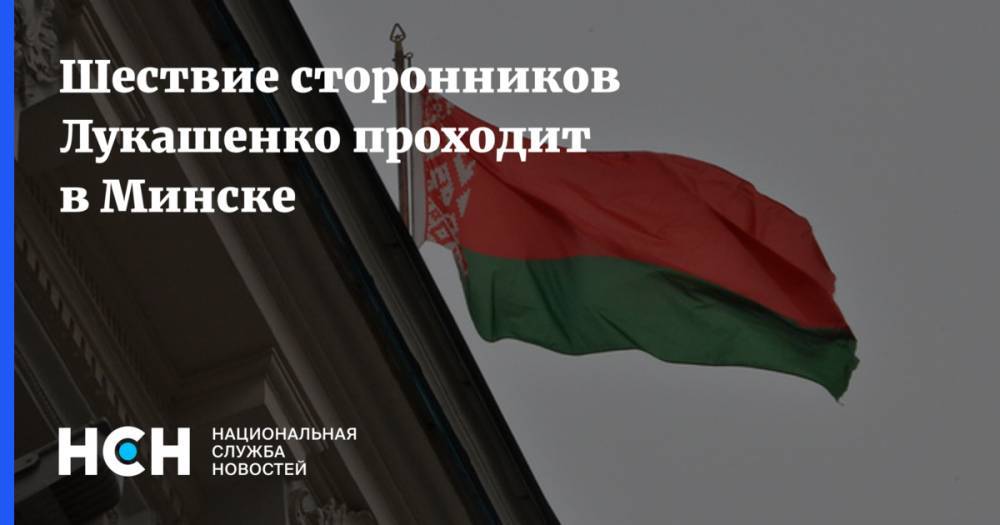 Шествие сторонников Лукашенко проходит в Минске