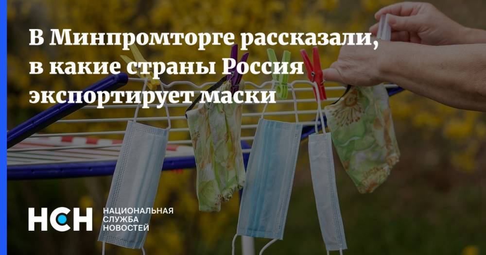 В Минпромторге рассказали, в какие страны Россия экспортирует маски