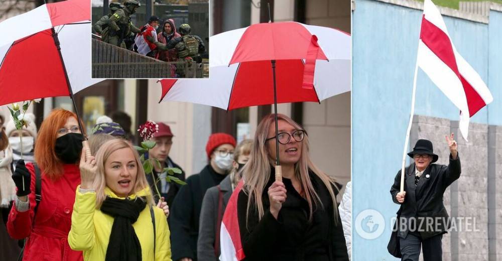 В Минске женщины и студенты вышли на марш: задержали десятки человек. Фото и видео | Мир | OBOZREVATEL