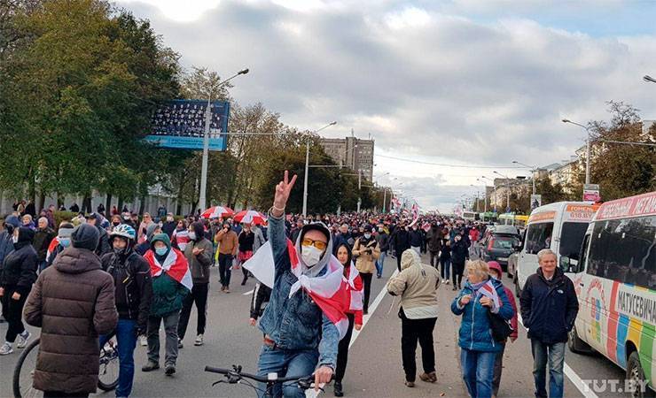 В Минске люди вышли на «Партизанский марш» — фото, видео
