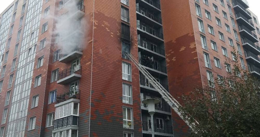 На ул. Гагарина загорелась квартира в многоэтажке (фото, видео)