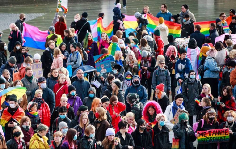 В Эстонии прошла акция в поддержку ЛГБТ после высказываний главы МВД