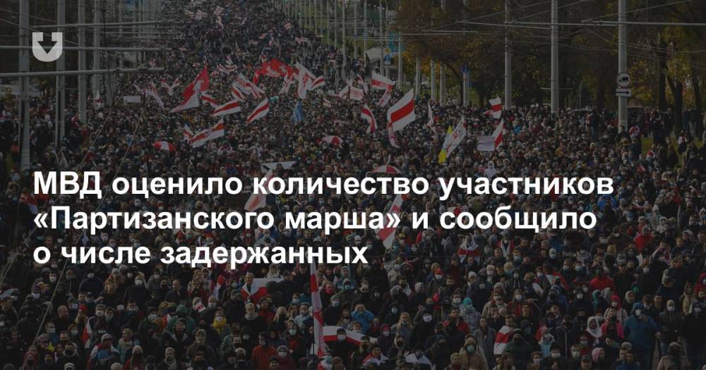 МВД оценило количество участников «Партизанского марша» и сообщило о числе задержанных