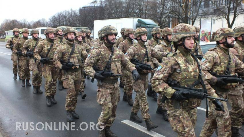 Привиделся Путин: Солдаты НАТО устроили стрельбу средь бела дня на улицах Риги (видео)