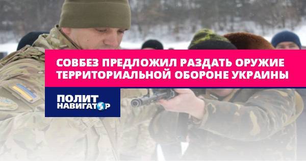 Совбез предложил раздать оружие территориальной обороне Украины
