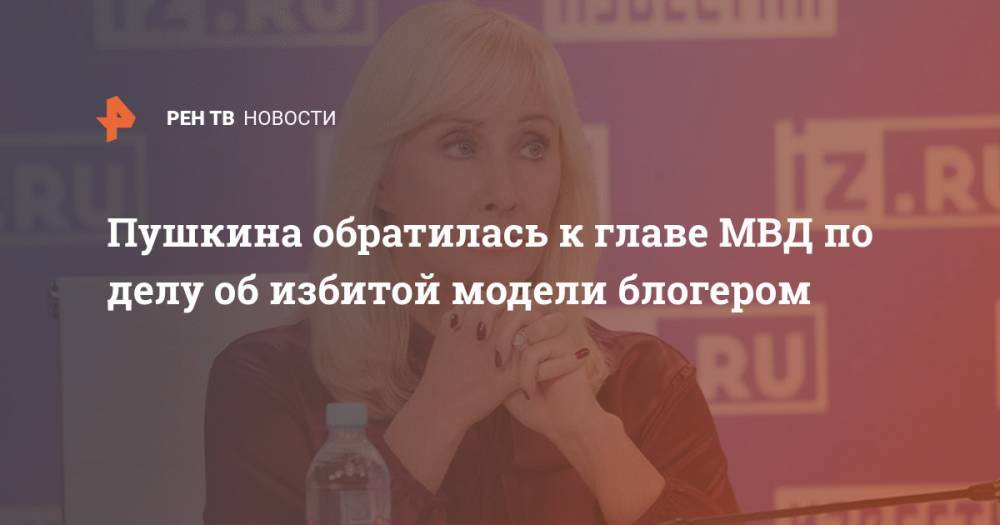 Пушкина обратилась к главе МВД по делу об избитой модели блогером