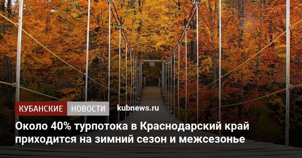 Около 40% турпотока в Краснодарский край приходится на зимний сезон и межсезонье