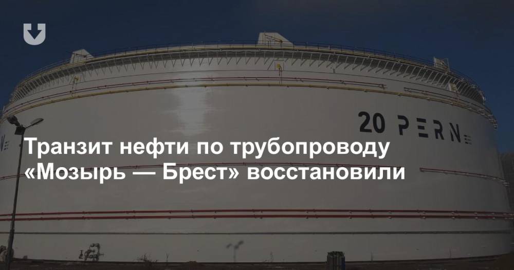 Польша попросила приостановить транзит российской нефти по трубопроводу «Мозырь-Брест»