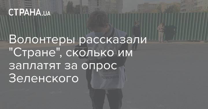 Волонтеры рассказали "Стране", сколько им заплатят за опрос Зеленского