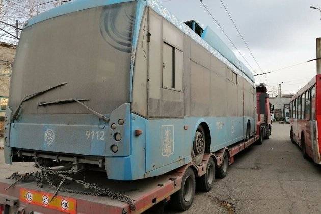 Первый московский троллейбус прибыл в Читу – он проходит техобслуживание