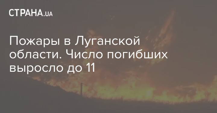 Пожары в Луганской области. Число погибших выросло до 11