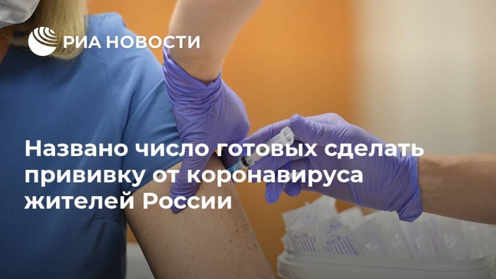 Названо число готовых сделать прививку от коронавируса жителей России