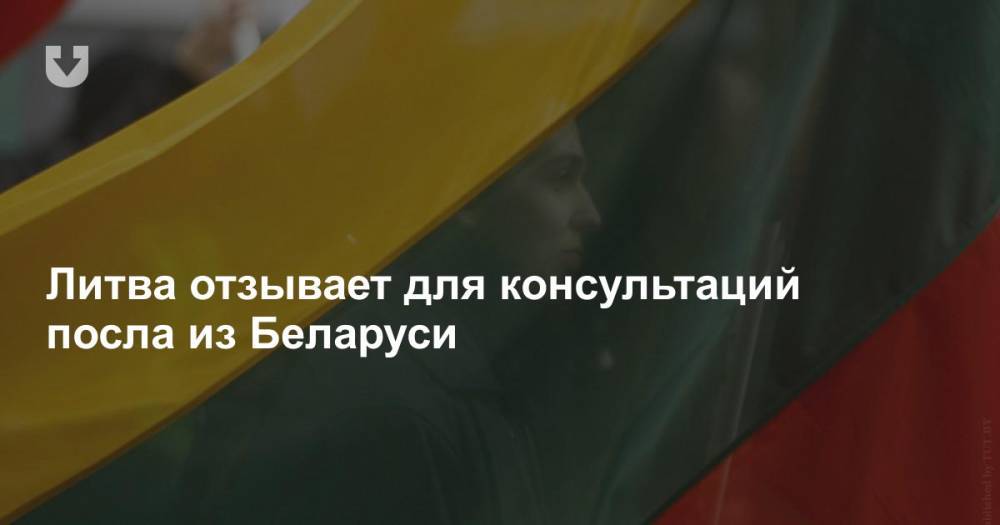 Литва отзывает для консультаций посла из Беларуси