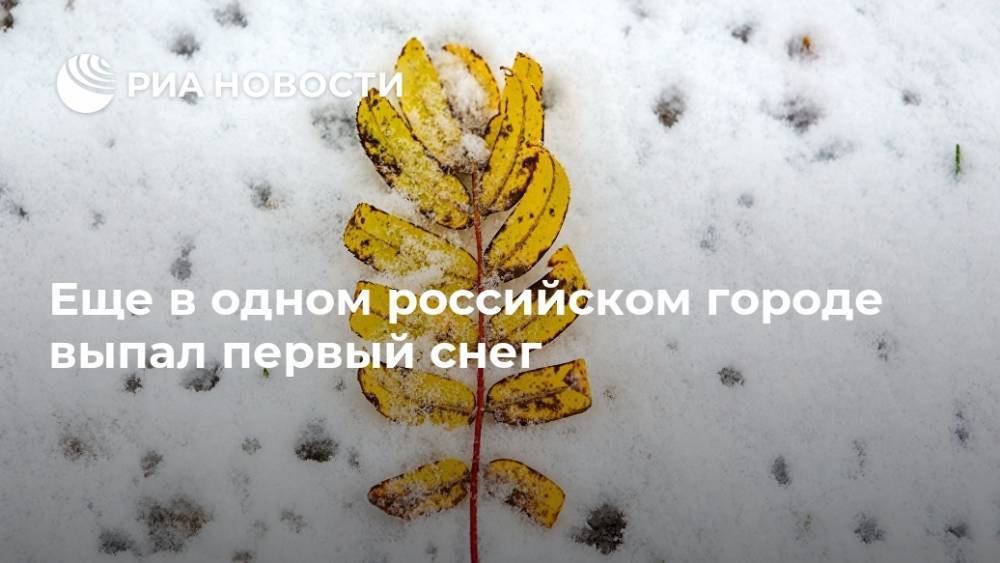 Еще в одном российском городе выпал первый снег