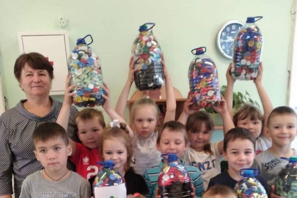 Детский сад городского округа Серпухов собрал ценный пластик