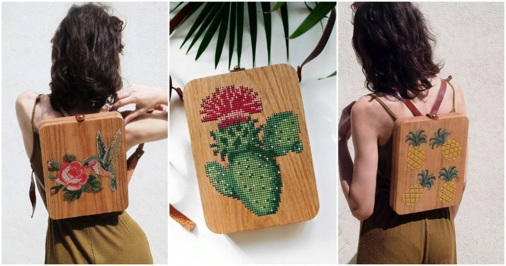 Мастерица из Турции превращает дерево в оригинальные сумки, которые затем украшает вышивкой