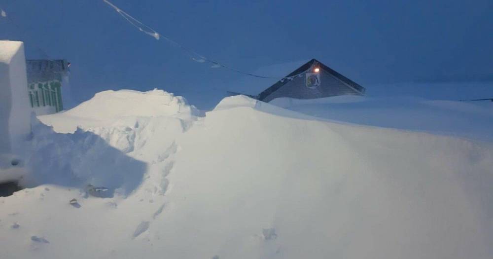 Украинских полярников на антарктической станции "Академик Вернадский" замело снегом (фото)