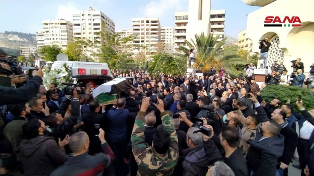 Похороны главы МИД Сирии Валида Муаллема начались в Дамаске