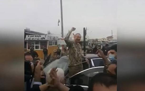 Появилось видео, как Алиева встретили в Нагорном Карабахе
