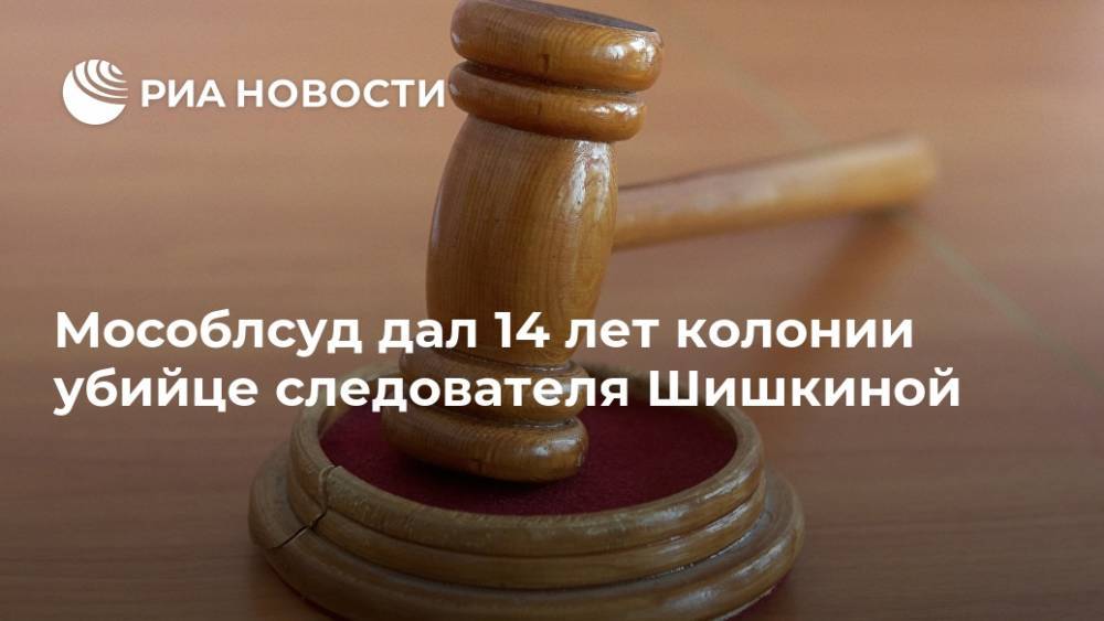 Мособлсуд дал 14 лет колонии убийце следователя Шишкиной