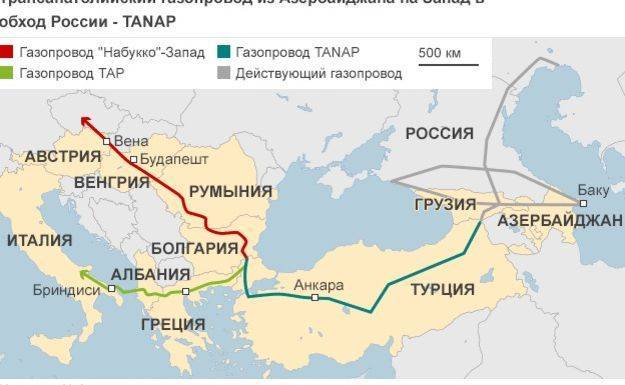 Азербайджанский газ пришел в Европу