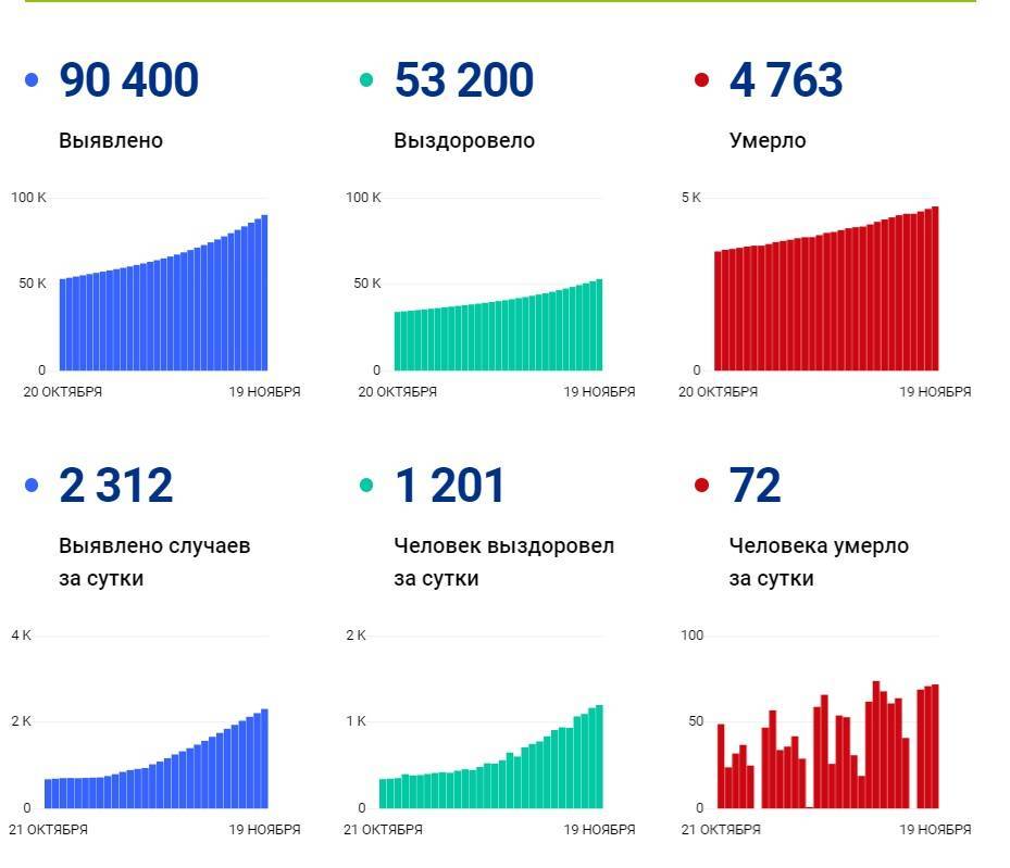 В Петербурге за сутки выявили 2 312 новых случаев COVID-19 — данные на 19 ноября