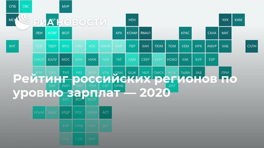 Рейтинг российских регионов по уровню зарплат — 2020