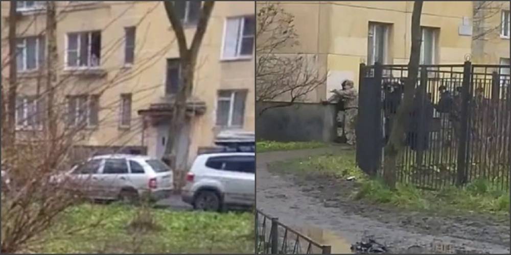 В российском Колпино мужчина держит в заложниках 6 детей и угрожает зарубить их топором: видео
