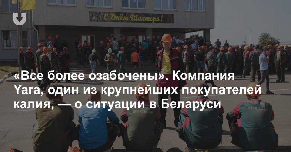 «Все более озабочены». Компания Yara, один из крупнейших покупателей калия, — о ситуации в Беларуси