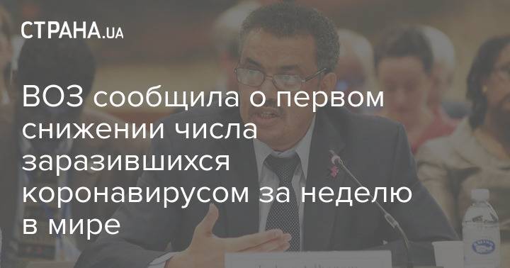 ВОЗ сообщила о первом снижении числа заразившихся коронавирусом за неделю в мире