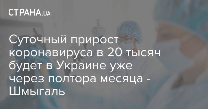 Суточный прирост коронавируса в 20 тысяч будет в Украине уже через полтора месяца - Шмыгаль