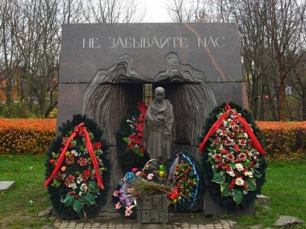 Памятник узникам нацизма в Красном Селе пострадал от рук пьяного бомжа