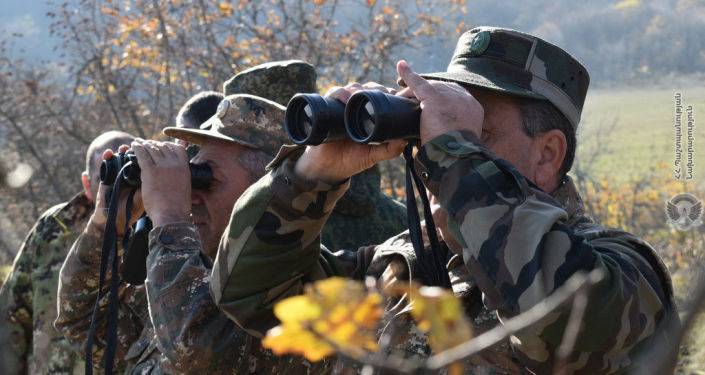 Армянские военные участвуют в процессе демаркации границы на юге страны