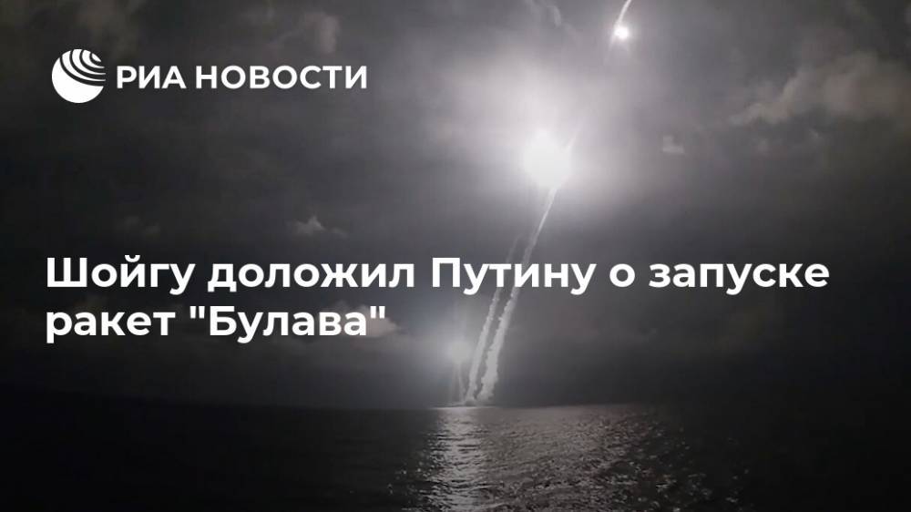 Шойгу доложил Путину о запуске ракет "Булава"