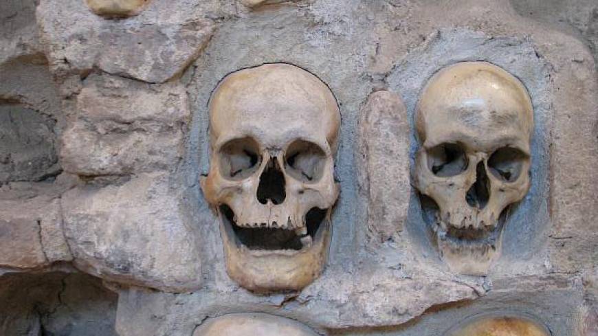 В Мехико раскопали новые части ацтекской башни черепов