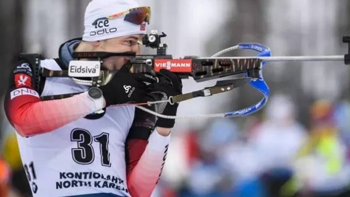 Норвежец Легрейд выиграл гонку преследования на этапе Кубка мира