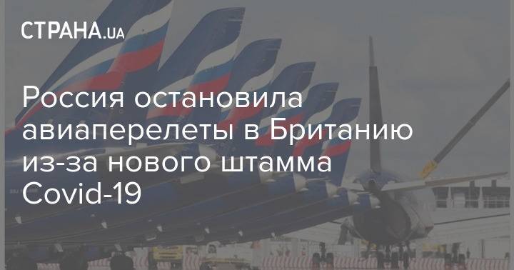 Россия остановила авиаперелеты в Британию из-за нового штамма Covid-19