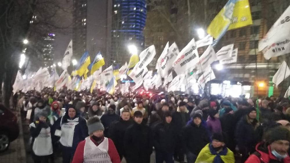 Протесты ФЛП в Киеве: митингующие пришли к друзьям Зеленского
