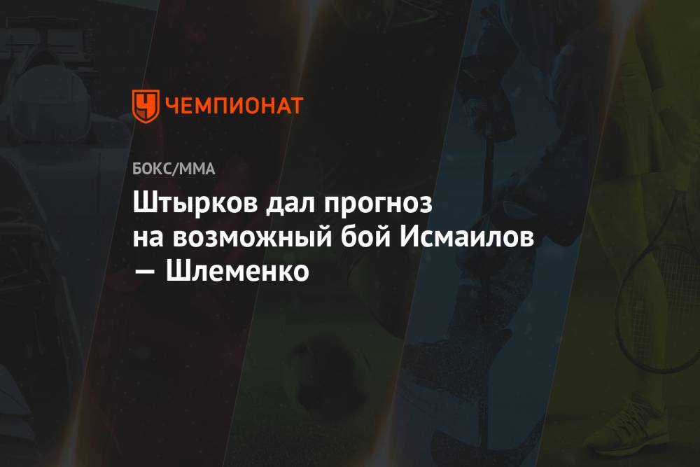 Штырков дал прогноз на возможный бой Исмаилов — Шлеменко