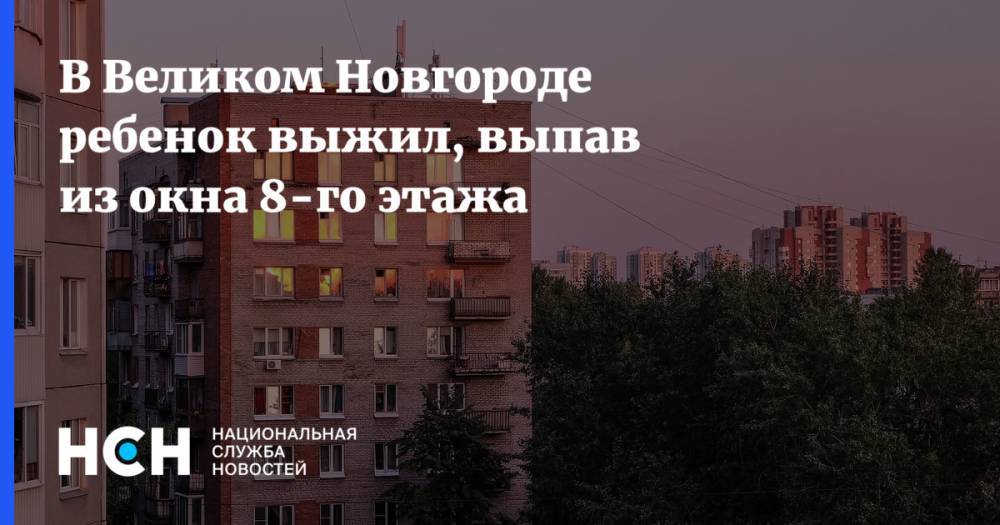 В Великом Новгороде ребенок выжил, выпав из окна 8-го этажа
