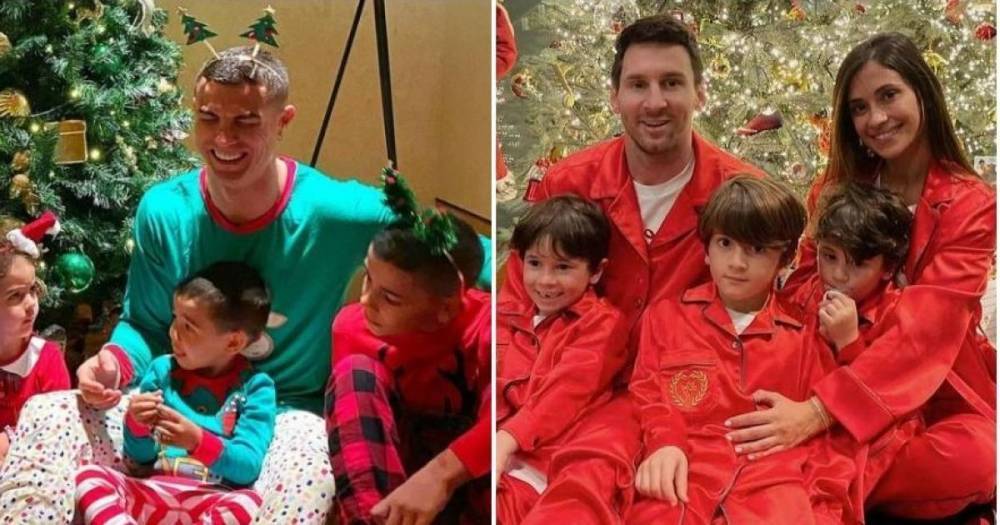 В пижамах с семьей: как звезды футбола Месси, Роналду, Левандовски и другие отметили Рождество 25 декабря