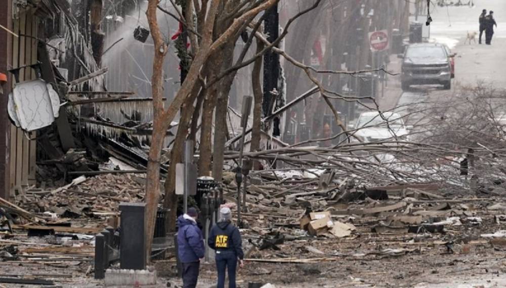 На месте взрыва авто в американском Нэшвилле нашли человеческие останки